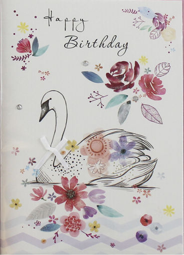 Picture of HAPPY BIRTHDAY CARD SWAN